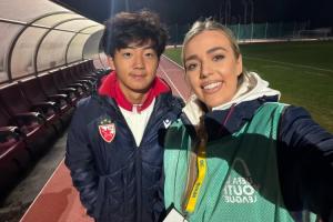 青年欧冠首秀即破门！17岁万项赛后英文受访：首战进球非常开心