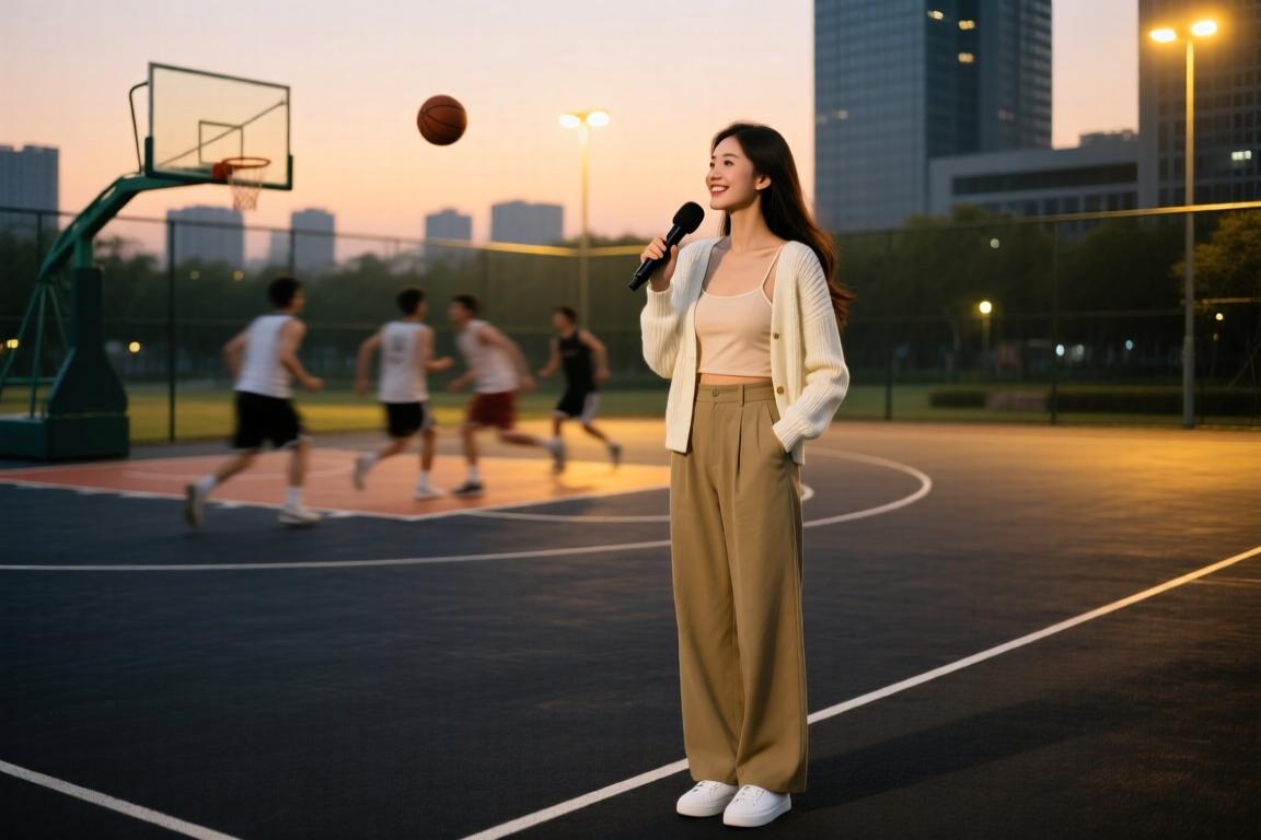 温柔系穿搭... NBA美女主持的美你爱了嘛