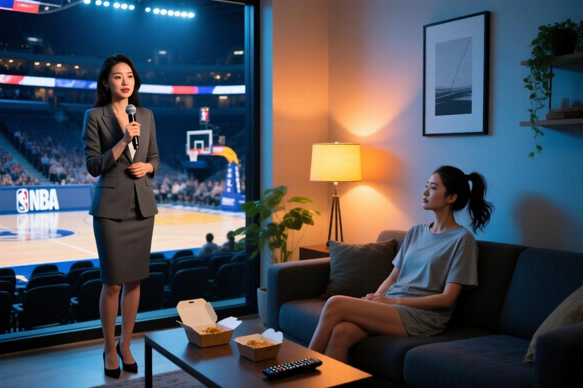 反差大吗？NBA美女主持秋童：下班邋遢关我上班什么事啊？